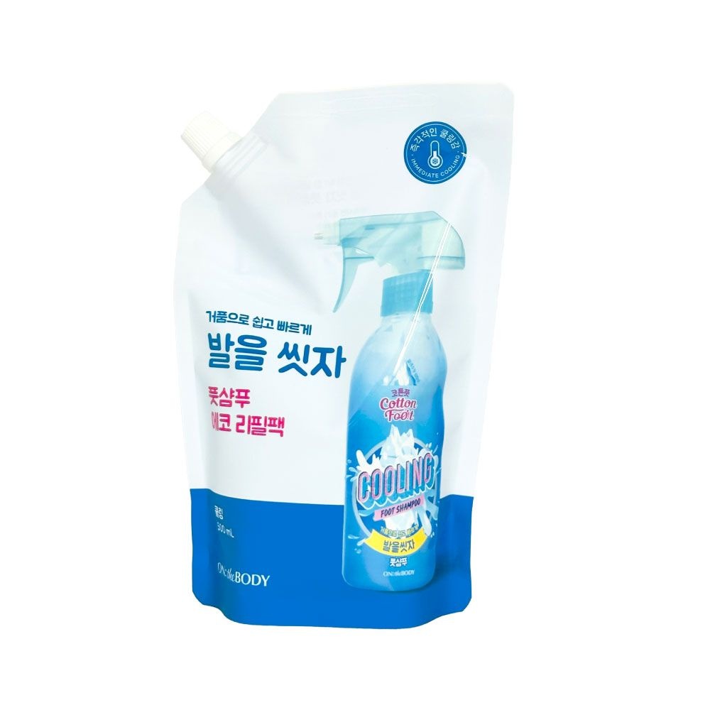 온더바디 코튼풋 발을씻자 쿨링 리필 500ml 풋샴푸