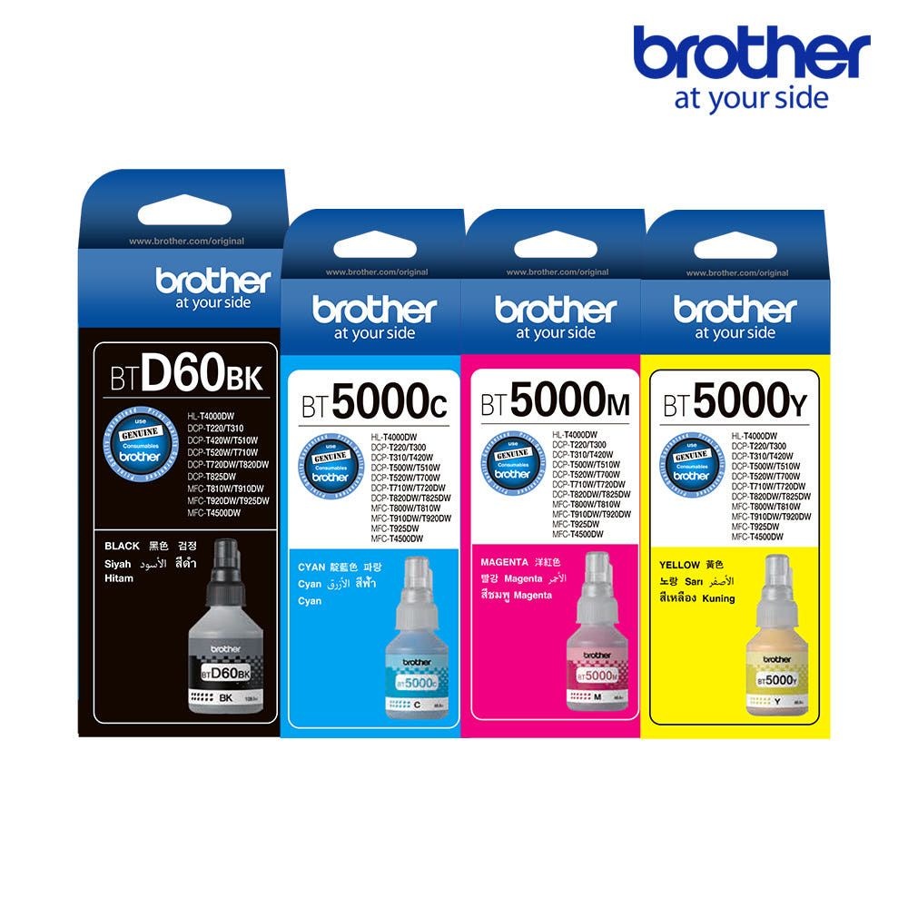 브라더 BTD60BK+BT5000CMY 4색세트 잉크