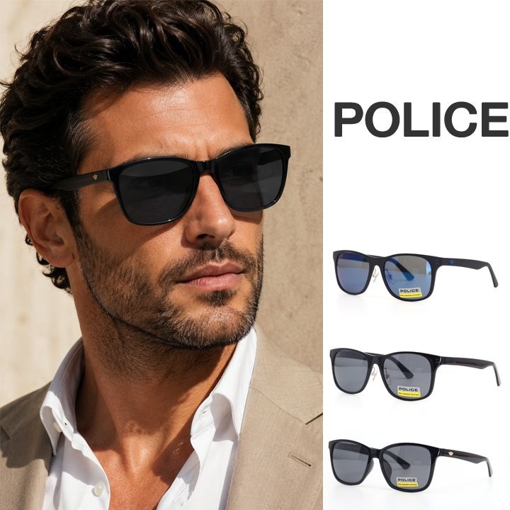 데리고 폴리스 선글라스 POLICE 데일리 가벼운 빅사이즈 남성용 편광렌즈 SPL861G SLP862G