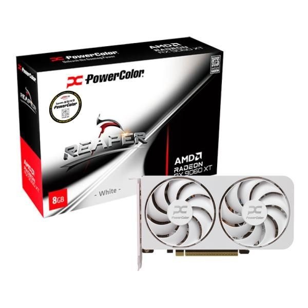PowerColor 라데온 RX 9060 XT Reaper White D6 16GB 대원씨티에스 4046946