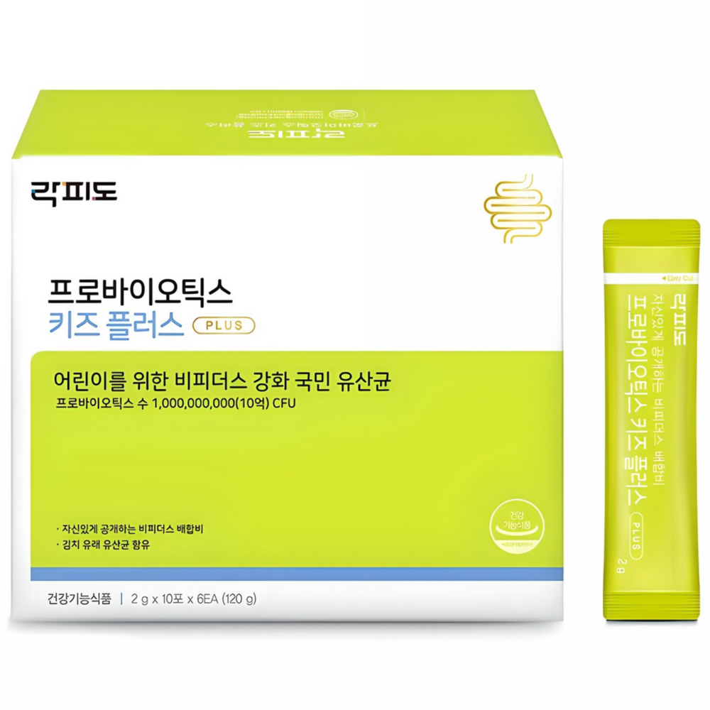 락피도 프로바이오틱스 키즈 플러스 60p 120g 1개