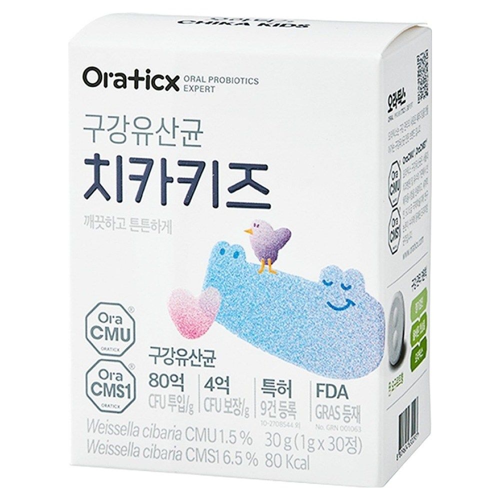 오라틱스 어린이 구강 유산균 OraCMU 치카키즈 30g 30정 1개