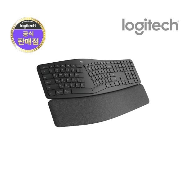 UnKnown 로지텍 무선.블루투스 키보드 ERGO K860 에르고 인체공학 로지텍코리아 블랙 4050539