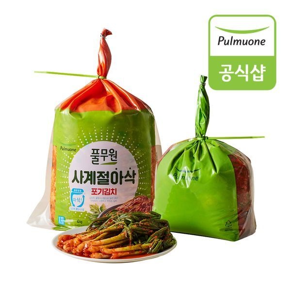 풀무원 [하프클럽]풀무원 사계절아삭 포기김치(4kg)+파김치(2kg