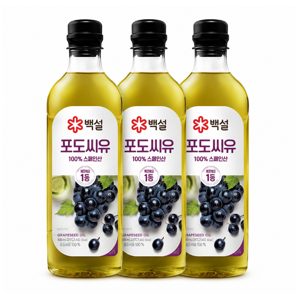 백설 포도씨유 900ml x 3개