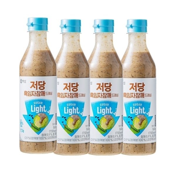 백설 저당 흑임자 참깨 드레싱  560g x4개