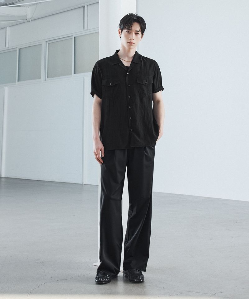 [매장정품] 드로우핏 DRAW FIT [서강준 PICK][패션플래닛X드로우핏] 쿨링 릴렉스드 와이드 밴딩 팬츠 [BLACK] DFPT4206BK