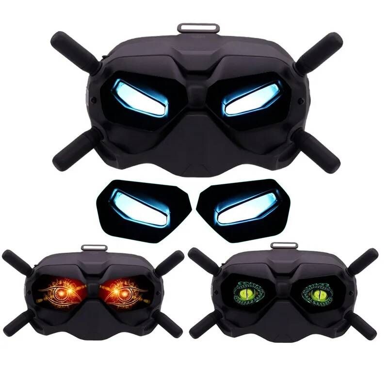 UnKnown [해외] 입문용 농업용 드론 DJI 고글 V2 비행 안경용 PVC 큰 눈 스킨 스티커 아바타/FPV 카메라 액세서리용 데칼 장식 필름