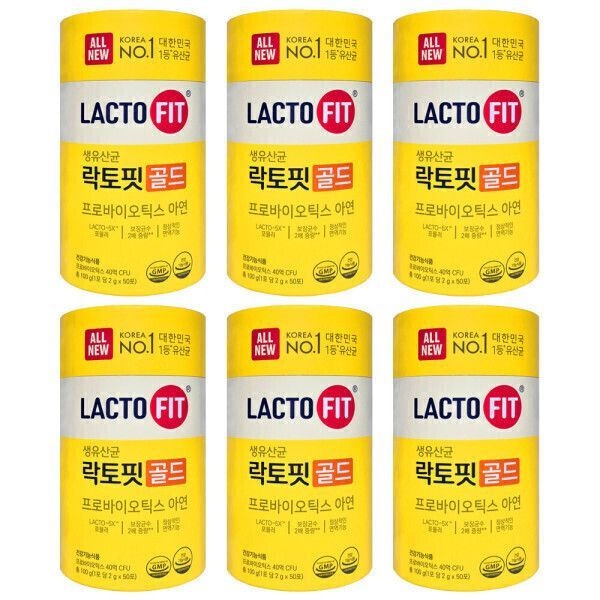 종근당건강 락토핏 골드 (리뉴얼) 2g x 50포 x 6통(300일분) HI 716177