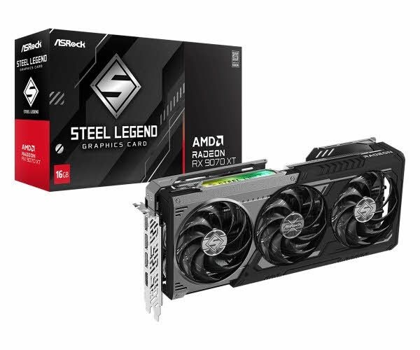 UnKnown ASRock 라데온 RX 9070 XT 스틸레전드 DARK D6 16GB 대원씨티에스 4046943