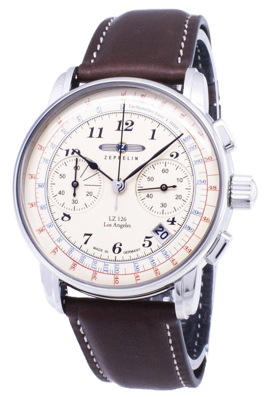 [해외] Zeppelin LZ 126 크로노 Tachymeter Lether Beige 다이얼 Z76145 남성용 시계