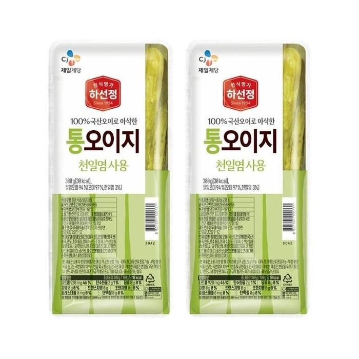하선정 통오이지 300g x2개