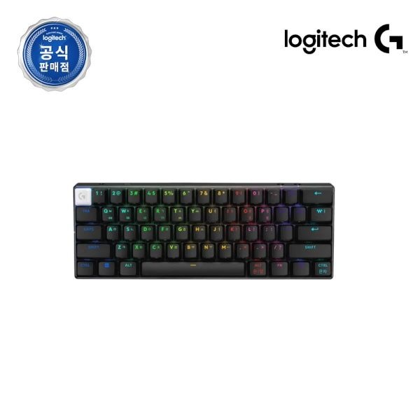 로지텍 유 무선 블루투스 기계식키보드 PRO X 60 LIGHTSPEED 로지텍코리아 블랙 택타일 4052721
