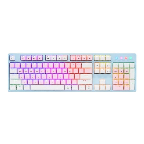 UnKnown 마이크로닉스 유선 기계식 키보드 EX580 광축 파스텔 블루 핑크USB3.0 4052730