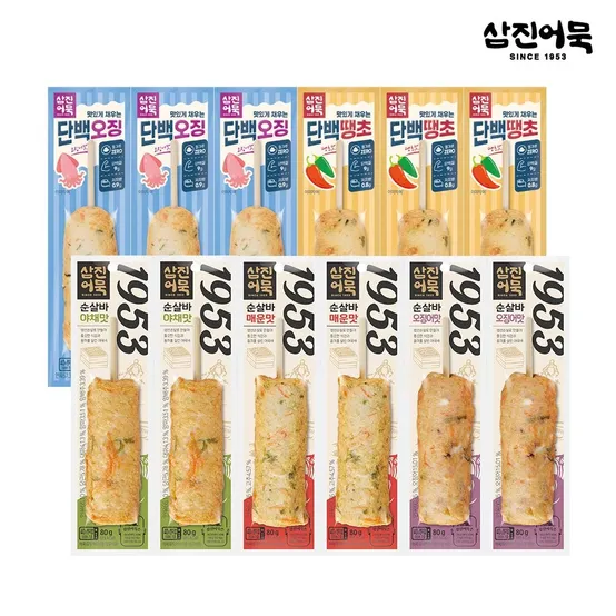 [APP전용] [공식] 단백오징 6개 + 단백땡초 6개 외 4종 택1