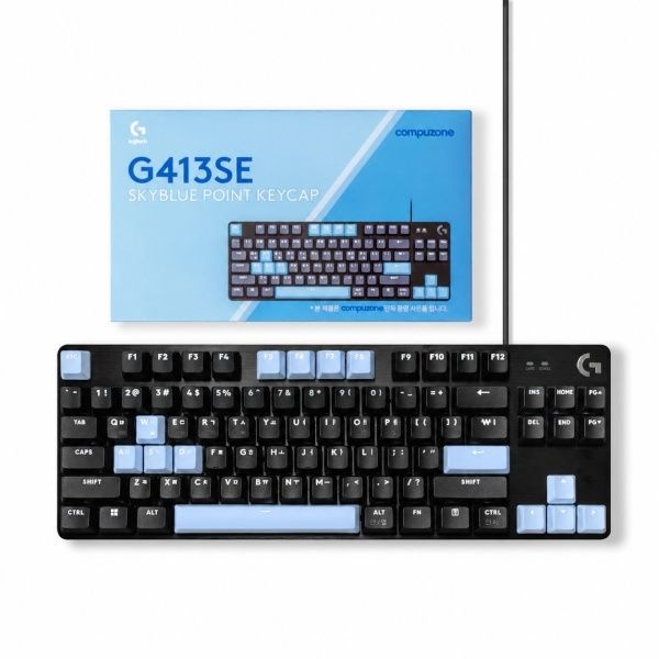 로지텍 유선 기계식 미니키보드 G413 TKL SE 로지텍코리아 GX Brown Tactile 블랙USB 4053243
