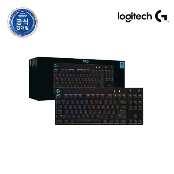 로지텍 유선 기계식 미니키보드 G PRO TKL 로지텍코리아 GX Blue Clicky 블랙USB 4053284