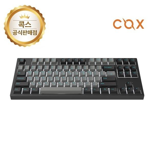 UnKnown COX 유선 기계식 미니키보드 CX87G PBT 가스켓 마운트 황축 블랙USB 4053355