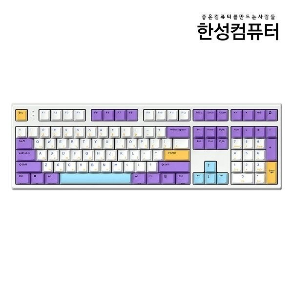 UnKnown 한성컴퓨터 유선 기계식 키보드 GK787SE OfficeMaster 한영자판 8K 블루베리스무디 토독 35g 4053407