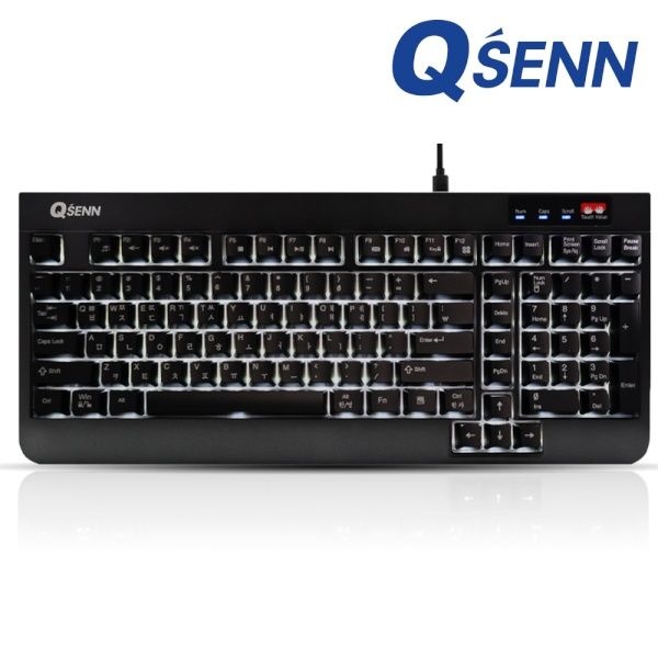 QSENN 유선 기계식 키보드 SEM-T75N 게이트론 오피스 적축 블랙USB 4053474