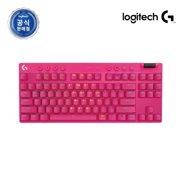 로지텍 무선 게이밍 키보드 로지텍G PRO X TKL LIGHTSPEED 로지텍코리아 Tactile 핑크 4053604