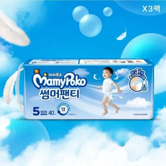 마미포코 기저귀 썸머 팬티 여름 5단계 특대형 1박스