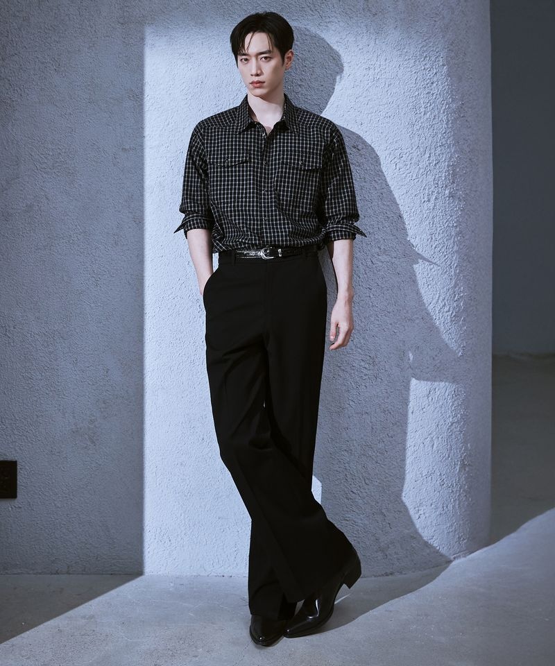 드로우핏 DRAW FIT [서강준 PICK]프렌치 플레어 슬랙스 [BLACK] DFPT6101BK 204335