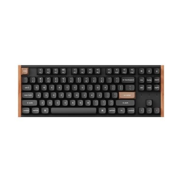 Keychron 유 무선 블루투스 기계식 키보드 키크론 K8 PRO MAX Wood 우드 RGB 알루미늄 텐키리스 블랙 저소음바나나축 40536