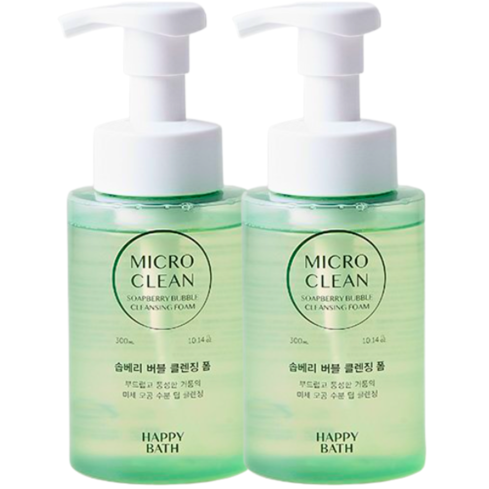 해피바스 마이크로 미셀라 솝베리 버블폼 300ml x2개