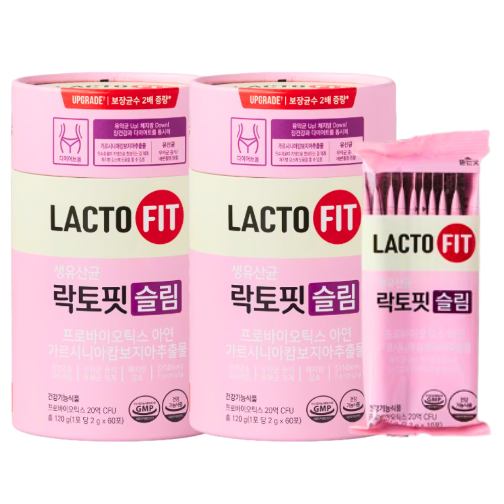 종근당건강 락토핏 슬림 60포 x2개 (2개월분)