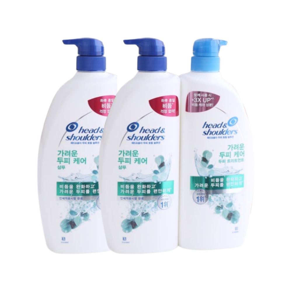 헤드앤숄더 가려운 두피케어 샴푸 850ml x2개 + 트리트먼트 850ml x1개