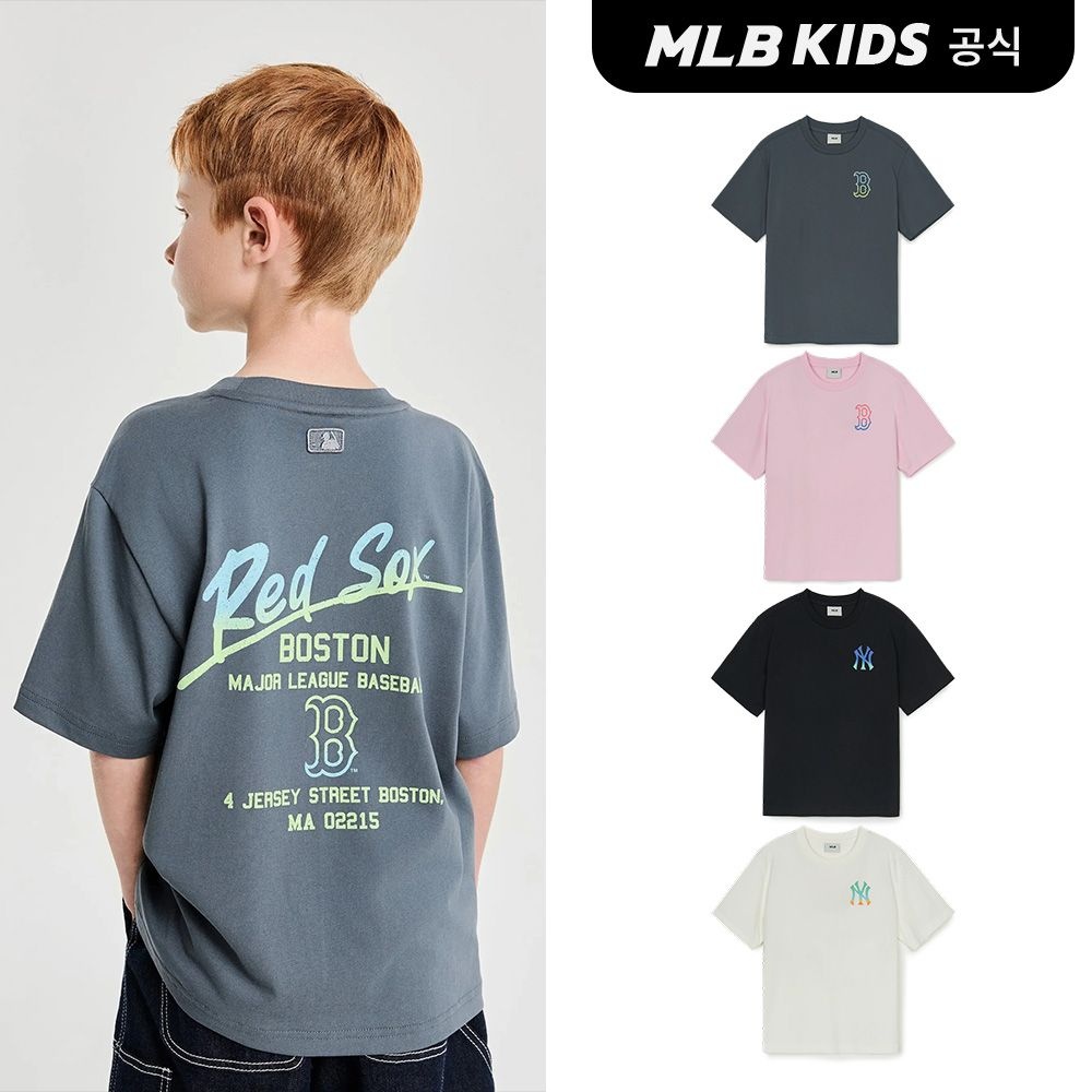 [택가49,000](공식)25SS 베이직 스트릿 그라데이션 레터링 티셔츠 (4color) 7ATSB2153