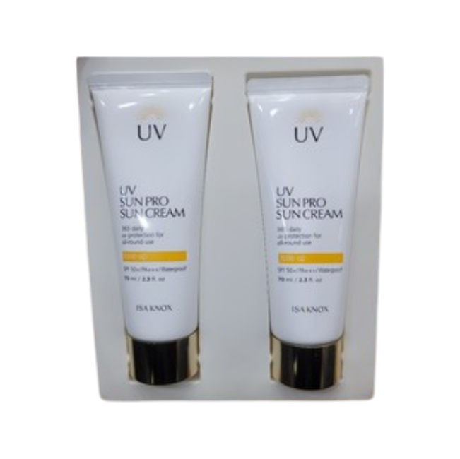 이자녹스 UV 선 프로 365 데일리 커버 선크림 70ml 듀오 세트 SPF 50+PA+++
