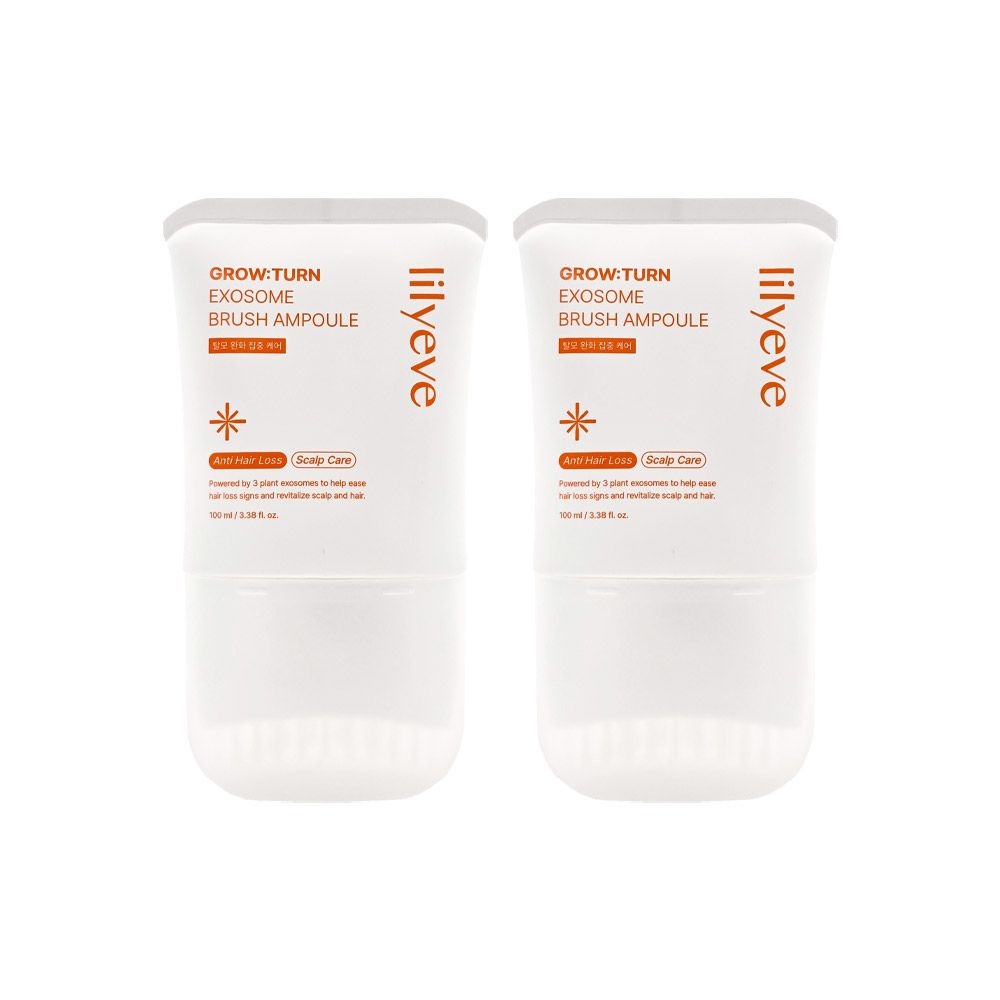 릴리이브 그로우턴 엑소좀 브러쉬 앰플 100ml 2개 탈모 두피 케어