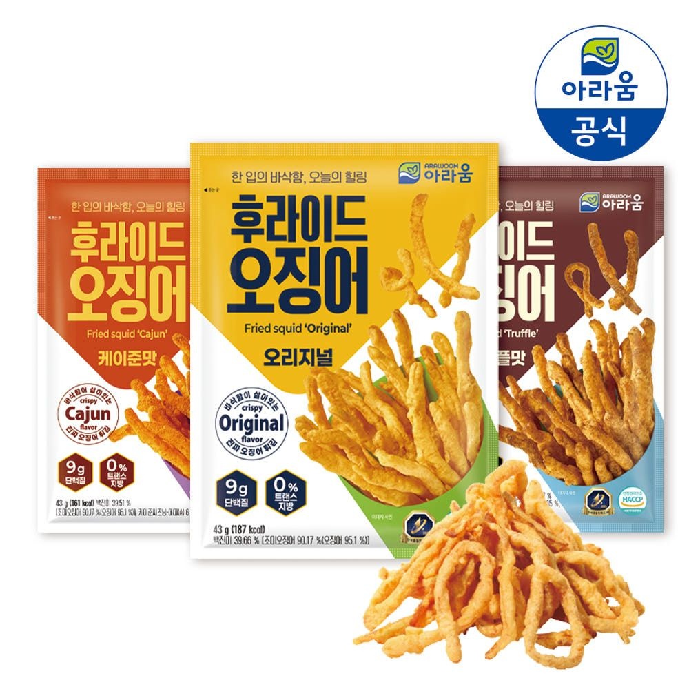 [온누리상품] 아라움 [아라움] 후라이드 오징어 3종 택 일 (오리지널,케이준,트러플)