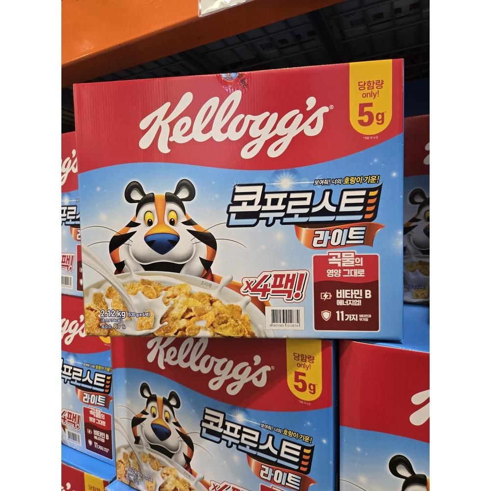 코스트코 켈로그 콘푸로스트 라이트슈거 530g 4개