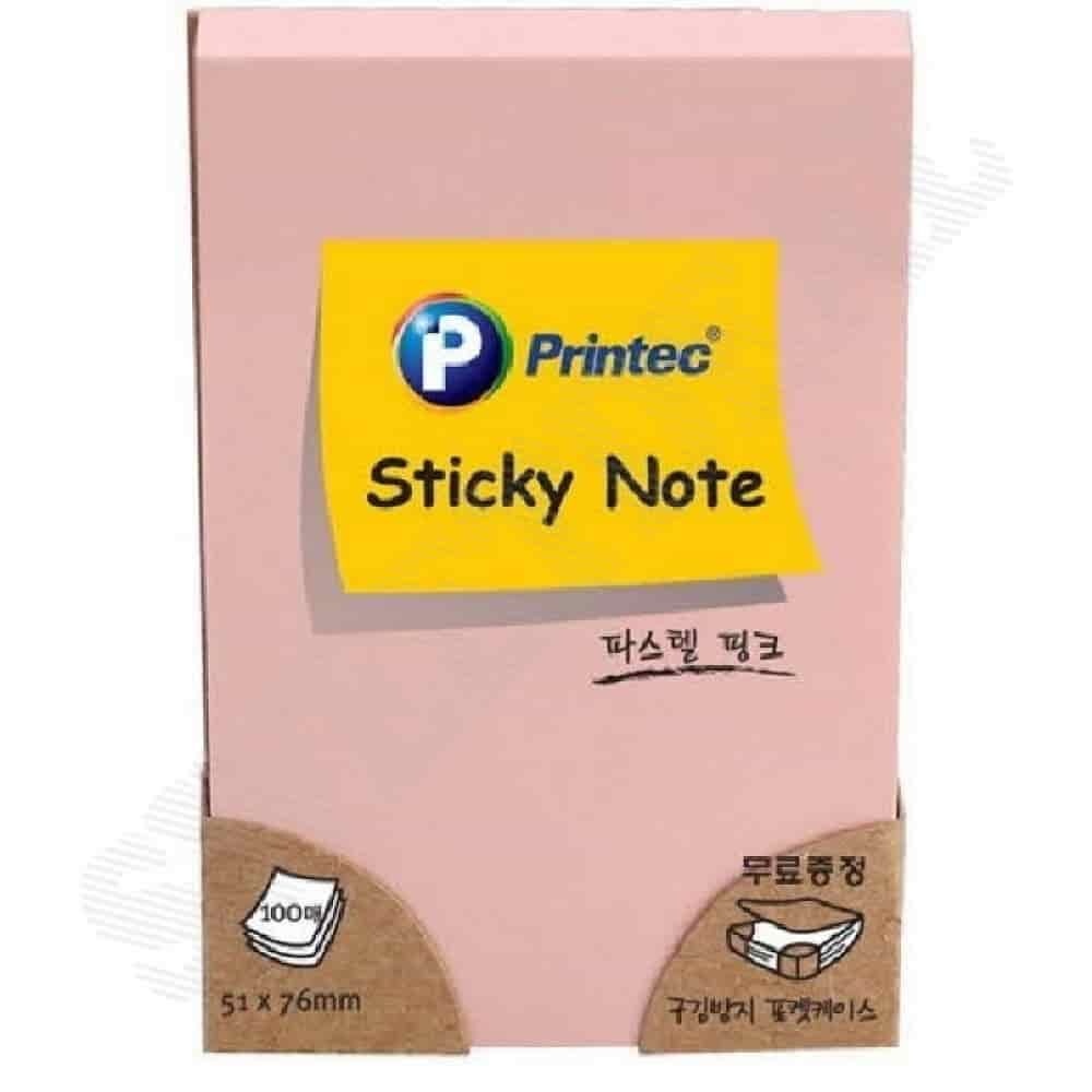 스티키노트 파스텔핑크 100매 책상메모지 컴퓨터메모지 쇼핑몰메모지
