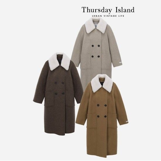 써스데이아일랜드 Thursday Island 부클카라 핸드메이드 코트T238MCT633W