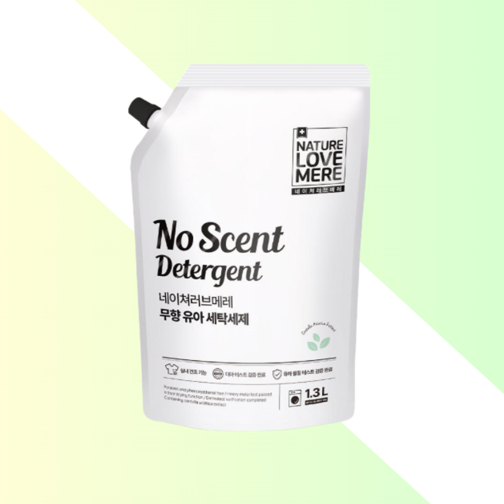 네이쳐러브메레 아기세탁세제 무향 리필형 1300ml 유아세탁세제 아기옷세제 베이비세제 무향세제