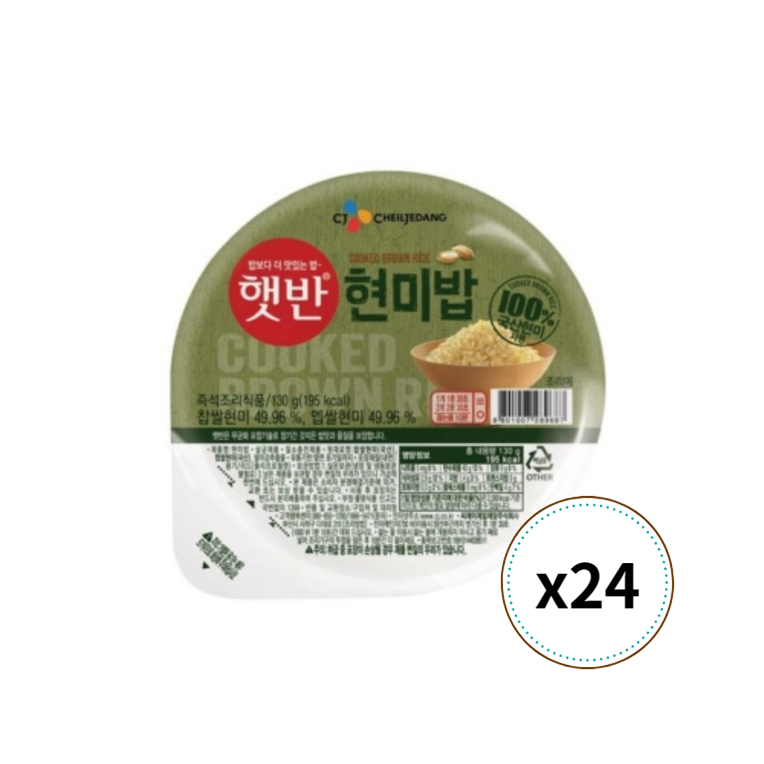 CJ제일제당 햇반 100% 현미로 지은 밥 130g x 24개