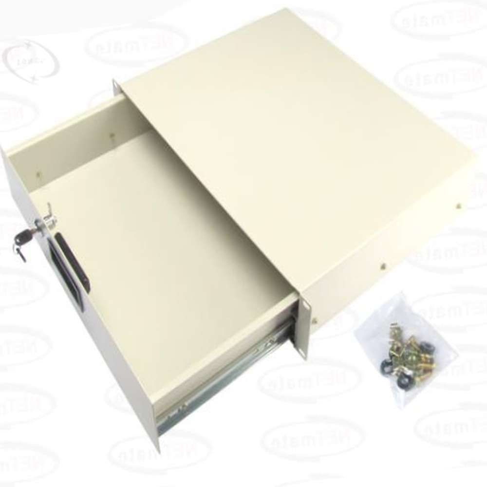 허브랙 2U 보안 서랍장 아이보리 방음랙 랙케이스 랙서랍