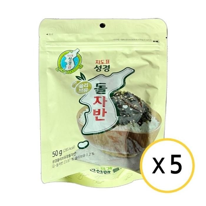 성경김 두번구운 곱창돌김 15g x 5개