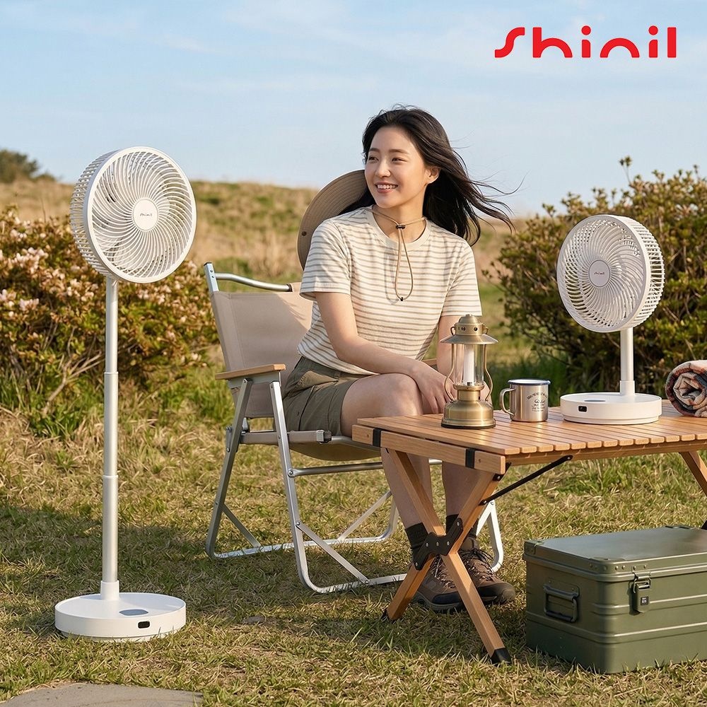 [4%쿠폰+7%페이] 26년형 신일 BLDC 10인치 폴더블팬 접이식 캠핑용 무선선풍기 SIF-H32CIV