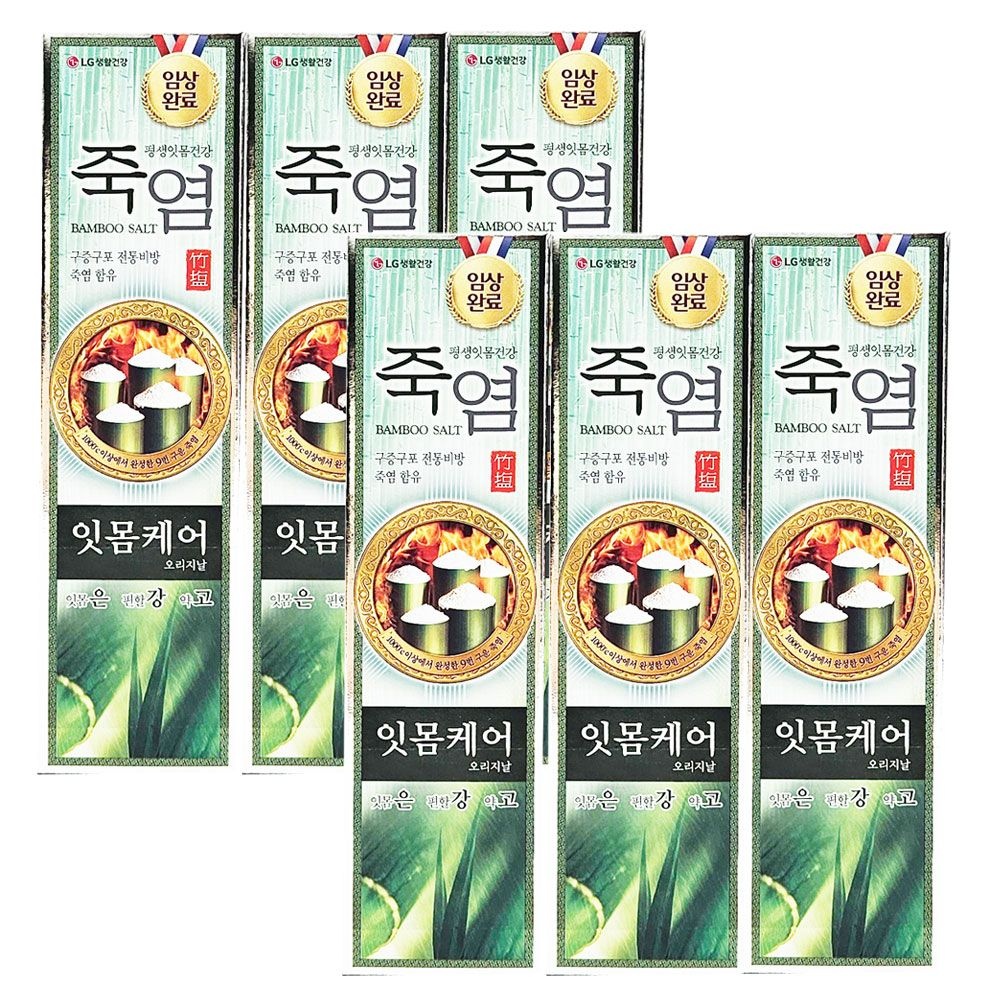 LG생활건강 죽염 은강고 오리지날치약 100gX6개 / 잇몸질환예방