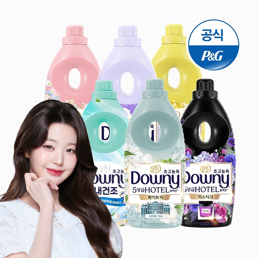 [롯데온] 다우니 초고농축 섬유유연제 실내건조 클린 1L 6개