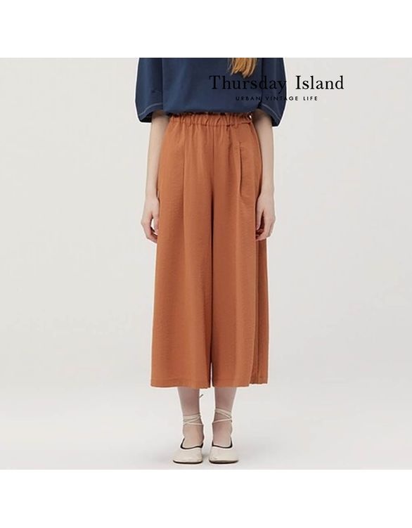 써스데이아일랜드 THURSDAYISLAND 밴딩 와이드 팬츠T234MPT633W 422466