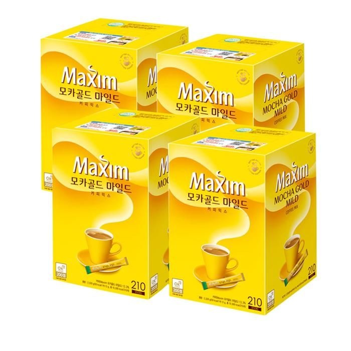 맥심 모카골드 마일드 커피믹스 210T 4박스 (210T)