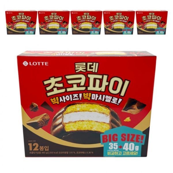 롯데 초코파이 오리지널 12입 480G x 5개