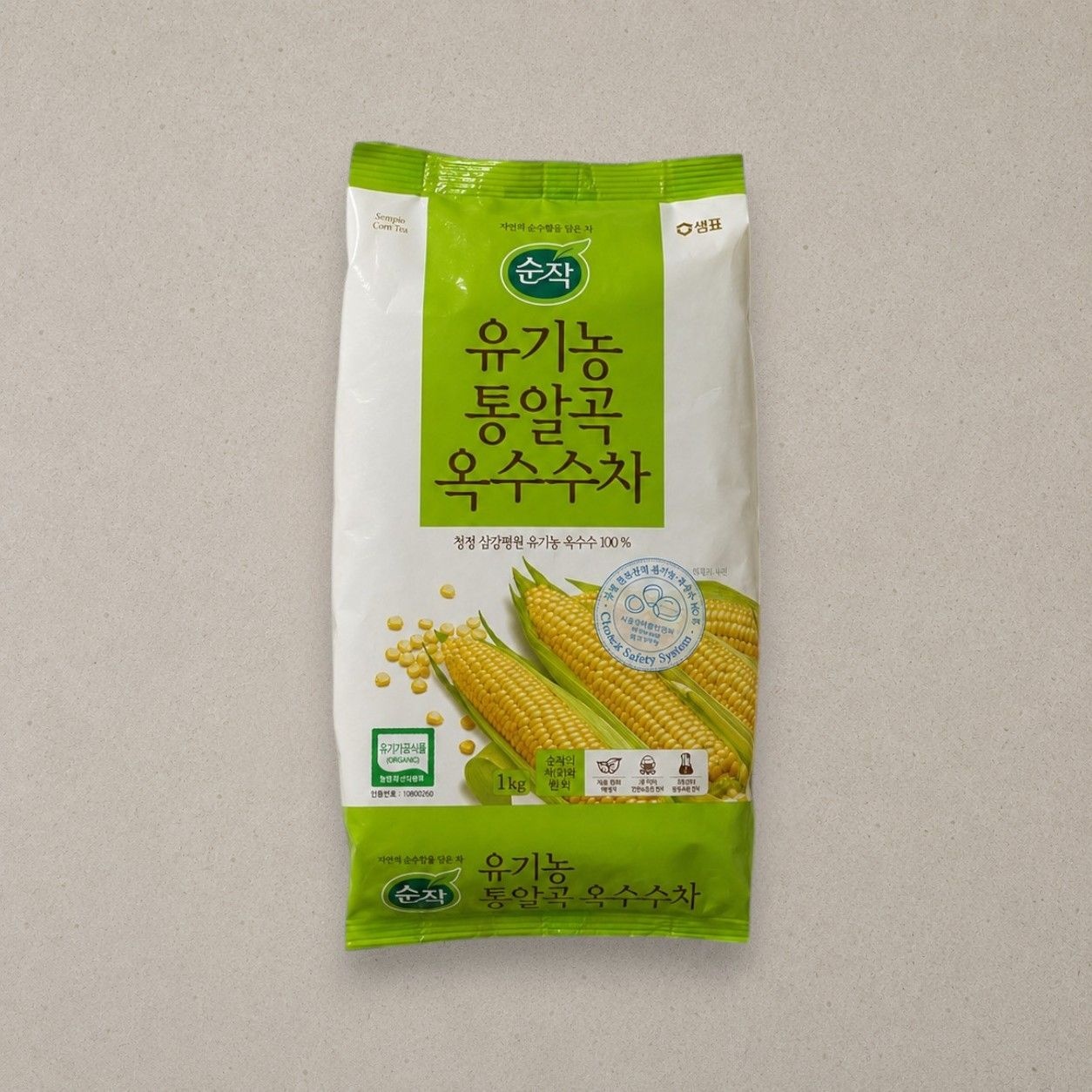 [오늘출발] 순작 유기농 통알곡 옥수수차 1kg X 8개