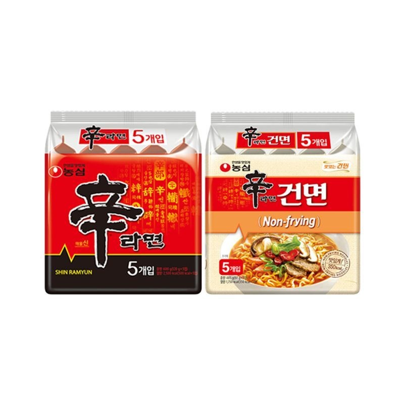 농심 신라면 5개입 + 신라면건면 5개입 총10개입